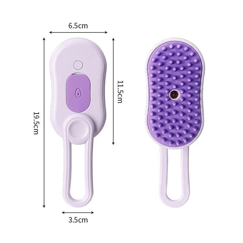 Pet Steam Brush Steamy Dog Brush Electric Spray 3 in 1 Cat Hair Removal Brushes for Dogs Cats Massage Removing Pet Grooming Comb