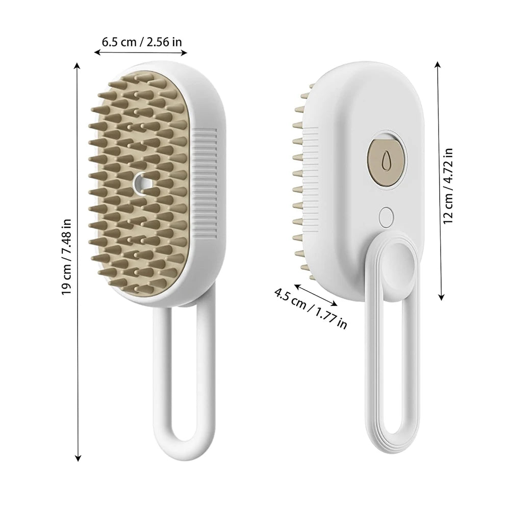 Pet Steam Brush Steamy Dog Brush Electric Spray 3 in 1 Cat Hair Removal Brushes for Dogs Cats Massage Removing Pet Grooming Comb